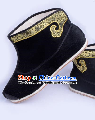 Top Grade Professional Beijing Opera Takefu Boots, Traditional Ancient Chinese Peking Opera Young Men Warrior Shoes