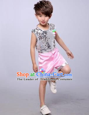 Top Grade Chinese Professional Performance Catwalks Costume, China Jazz Dance Modern Dance Uniform for Boys