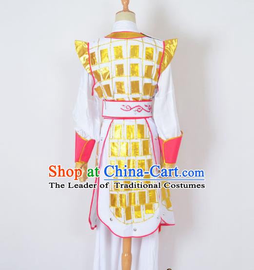 Traditional Chinese Professional Peking Opera Blues Costume, China Beijing Opera Shaoxing Opera Swordplay Female Warrior Uniform