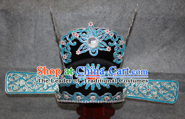 Traditional Handmade Chinese Ancient Classical Hair Accessories Peking Opera Niche Hat, China Beijing Opera Lang Scholar Headgear