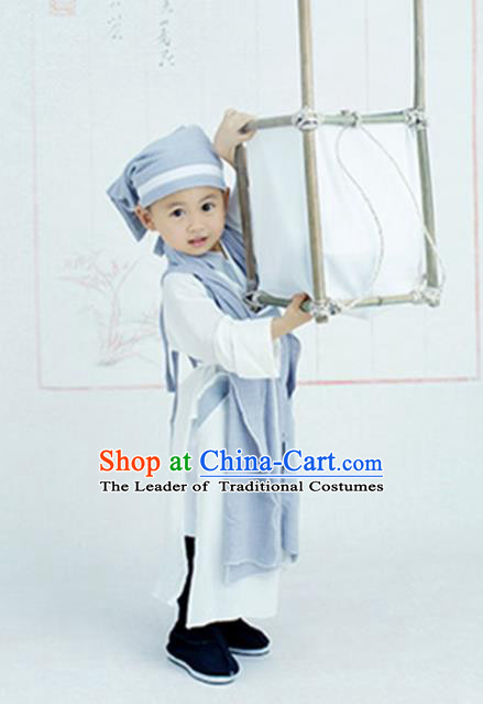 Traditional Chinese Han Dynasty Nobility Childe Costume, Children Elegant Hanfu Clothing Chinese Ancient Scholar Clothing fir Kids