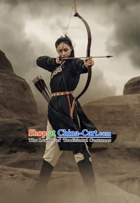 Traditional Chinese Ancient Ming Dynasty Young Lady Swordswoman Dress Clothing