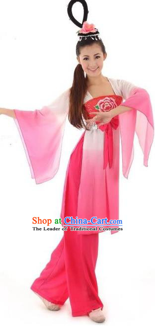 Traditional Ancient Chinese Tang Dynasty Palace Flying Dance Costume, Elegant Hanfu Clothing Chinese Princess Dunhuang Flying Apsaras Embroidered Clothing for Women