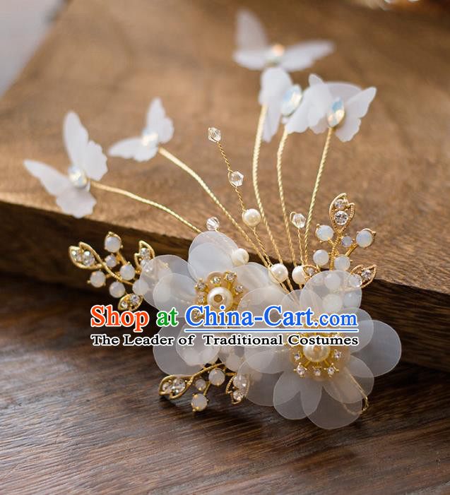 Top Grade Handmade Classical Hair Accessories Baroque Style Princess Flowers Hair Stick Headwear for Women