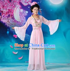 Traditional Ancient Chinese Palace Lady Costume, Asian Chinese Tang Dynasty Princess Fairy Green Dress Clothing for Women