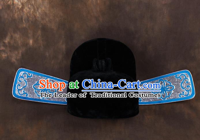 Traditional China Beijing Opera County Magistrate Hats, Chinese Peking Opera Niche Headwear