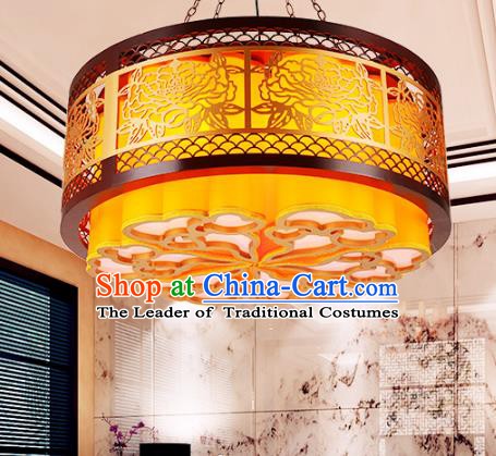 Traditional Chinese Handmade Lantern Classical Wood Carving Cloud Palace Lantern China Ceiling Palace Lamp