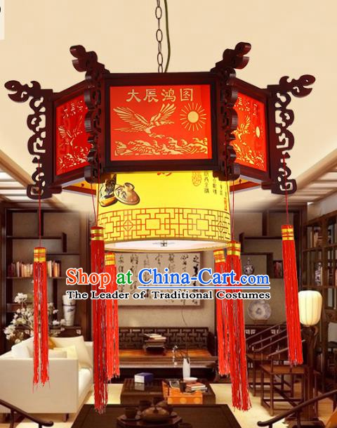 Traditional Chinese Handmade Wood Lantern Classical Palace Lantern China Ceiling Palace Lamp