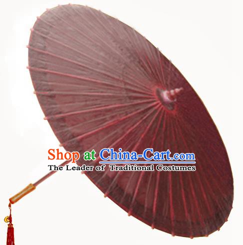 Asian Dance Umbrella China Handmade Classical Oil-paper Umbrellas Stage Performance Purple Umbrella Dance Props