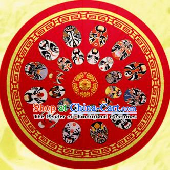 Asian China Dance Handmade Umbrella Stage Performance Props Umbrella Printing Facial Masks Red Oil-paper Umbrellas