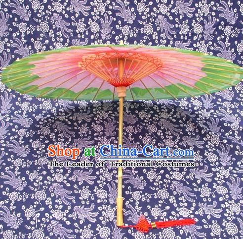 Handmade China Traditional Dance Painting Green Umbrella Oil-paper Umbrella Stage Performance Props Umbrellas