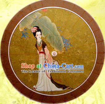 Handmade China Traditional Folk Dance Umbrella Painting Lin Daiyu Oil-paper Umbrella Stage Performance Props Umbrellas