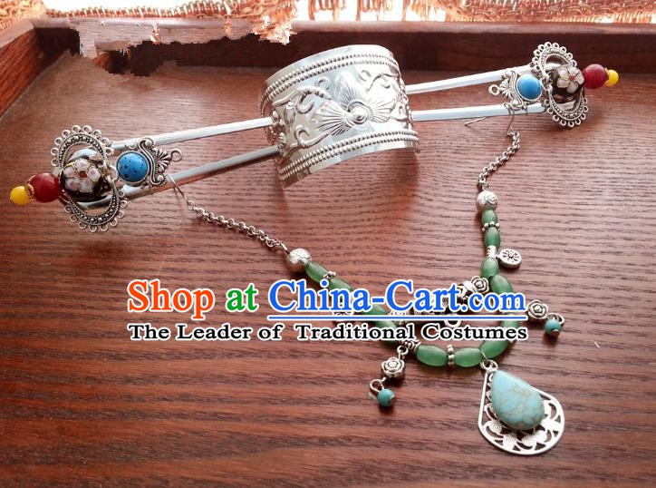 Traditional Handmade Chinese Ancient Classical Hair Accessories Palace Princess Frontlet Hairpins for Women