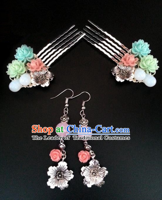 Traditional Handmade Chinese Ancient Classical Hair Accessories Hairpins and Earrings for Women