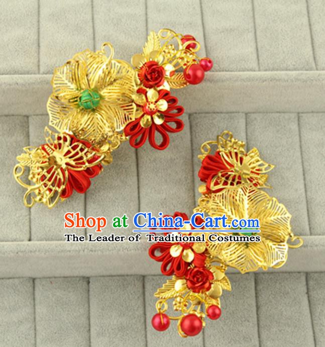 Asian Chinese Handmade Classical Hair Accessories Bride Hair Combs Hanfu Hairpins for Women