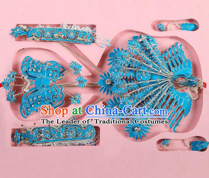 Chinese Beijing Opera Actress Hair Accessories Phoenix Hairpins, China Peking Opera Diva Headpiece