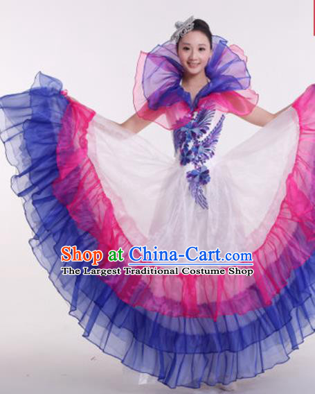 Top Grade Modern Dance Costume Ballroom Waltz Stage Performance Chorus Dress for Women