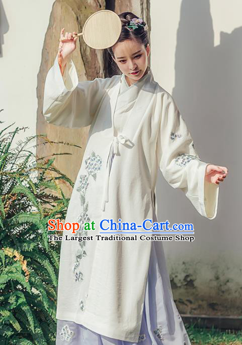 Chinese Ancient Embroidered Costumes Traditional Ming Dynasty Princess Hanfu Dress for Women