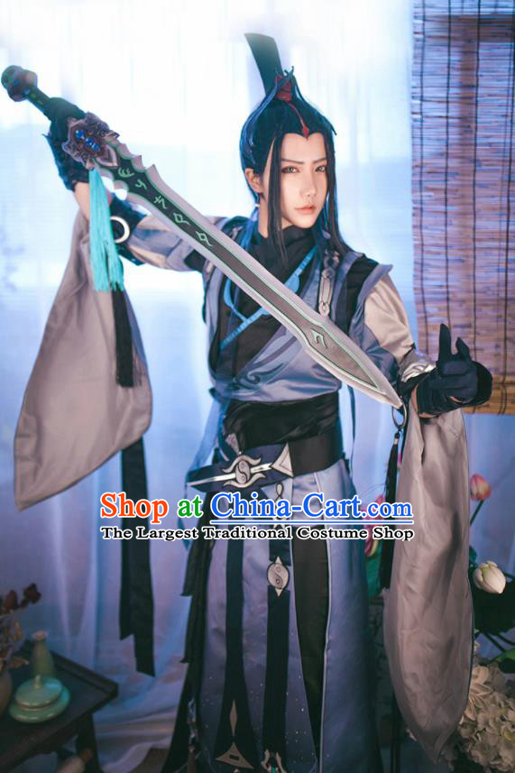 Chinese Traditional Cosplay Swordsman Royal Highness Costumes Ancient Nobility Childe Clothing for Men