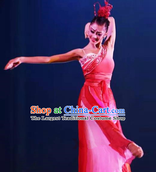 Chinese Traditional Classical Dance Costumes Umbrella Dance Dress for Women