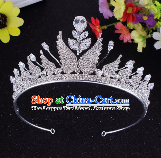 Top Grade Baroque Style Rhinestone Butterfly Royal Crown Bride Retro Wedding Hair Accessories for Women