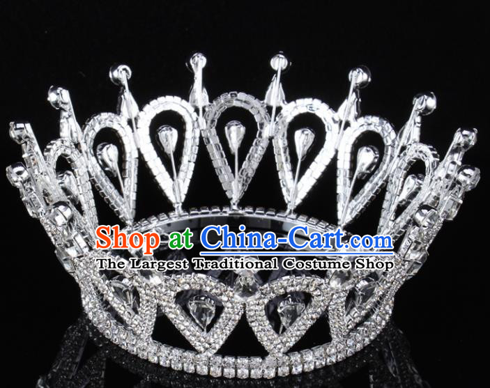 Handmade Top Grade Baroque Crystal Royal Crown Bride Retro Wedding Hair Accessories for Women