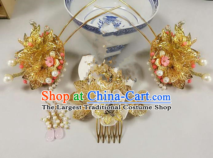 Chinese Ancient Han Dynasty Princess Hair Accessories Palace Hairpins Hair Comb for Women