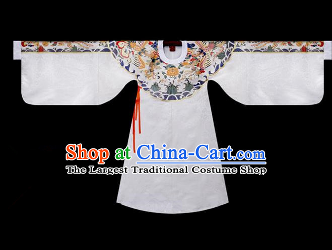 Traditional Chinese Ming Dynasty Nobility Lady Costumes Ancient Embroidered Hanfu Blouse for Women