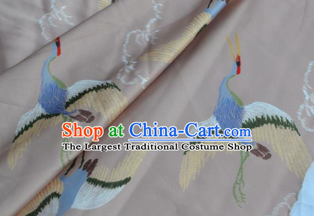 Asian Chinese Traditional Fabric Crane Pattern Design Brocade Fabric Chinese Costume Silk Fabric Material