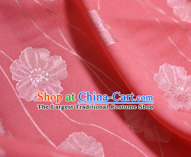 Asian Chinese Fabric Traditional Pattern Design Watermelon Red Brocade Fabric Chinese Costume Silk Fabric Material