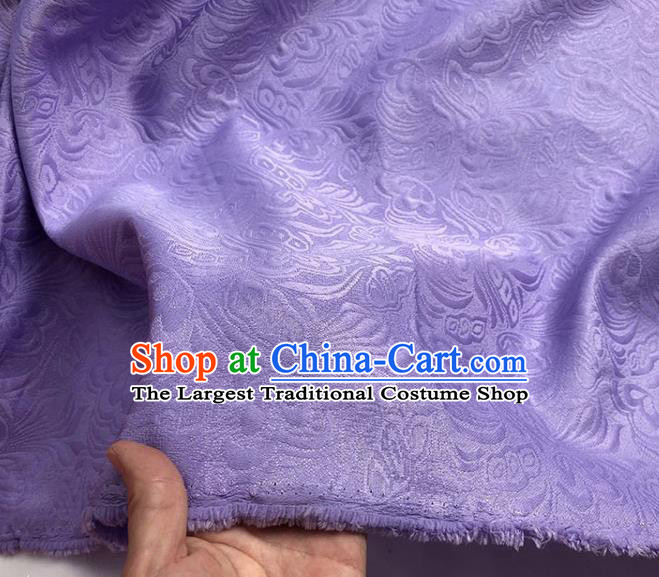 Asian Chinese Fabric Traditional Butterfly Pattern Design Purple Brocade Fabric Chinese Costume Silk Fabric Material