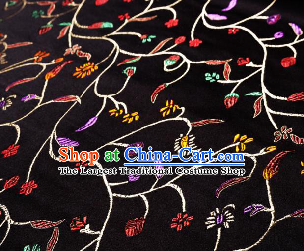 Traditional Chinese Beige Satin Brocade Drapery Classical Embroidery Peony Pattern Design Cushion Silk Fabric Material