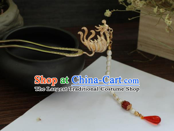 Chinese Traditional Handmade Hair Accessories Ancient Phoenix Tassel Hairpins Headwear for Women