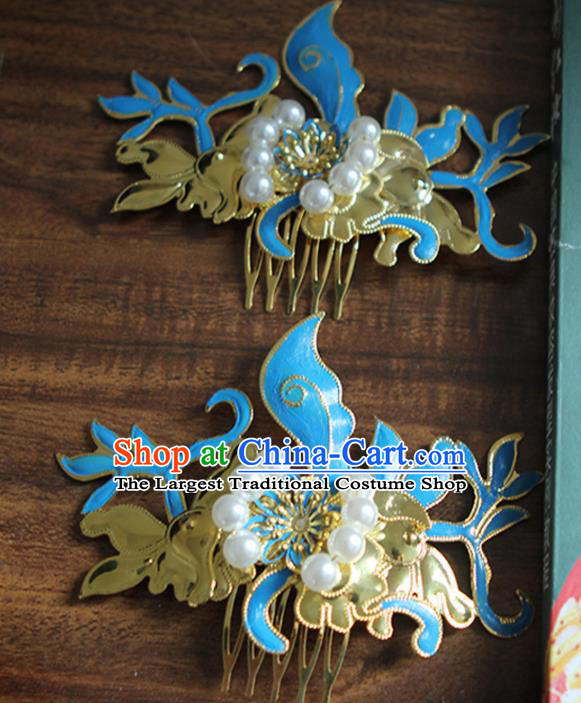 Chinese Traditional Handmade Hairpins Ancient Hanfu Hair Combs Hair Accessories for Women