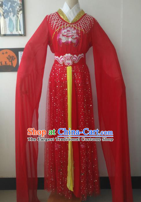 Chinese Traditional Peking Opera Princess Red Costumes Ancient Fairy Dress for Adults