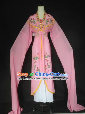 Chinese Traditional Peking Opera Costumes Ancient Court Maid Pink Dress for Adults