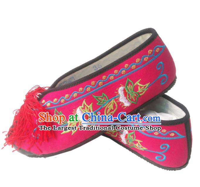 Chinese Traditional Peking Opera Actress Embroidered Shoes for Women