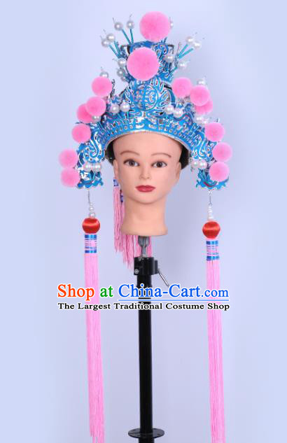 Chinese Traditional Peking Opera Niche Warrior Hat Ancient General Helmet for Adults