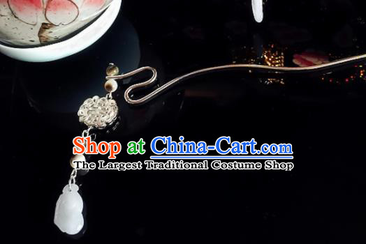 Chinese Handmade Ancient Palace Jade Tassel Hair Clip Hair Accessories Hanfu Hairpins for Women