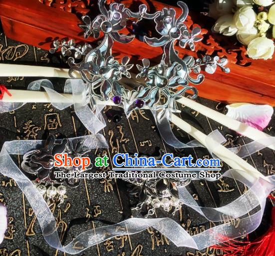 Chinese Handmade Ancient Palace Princess Hair Accessories Hanfu Hairpins Tassel Hair Sticks for Women