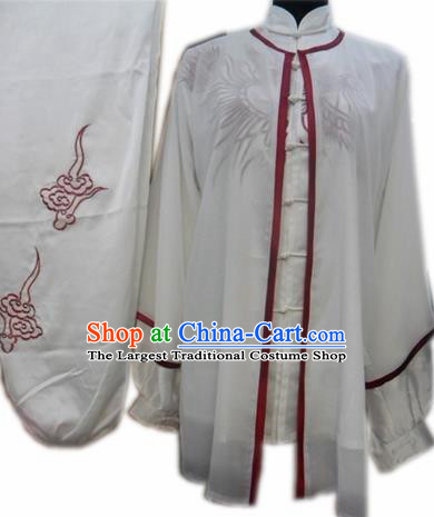 Chinese Traditional Martial Arts Costumes Tai Chi Kung Fu Training Embroidered Clothing for Adults