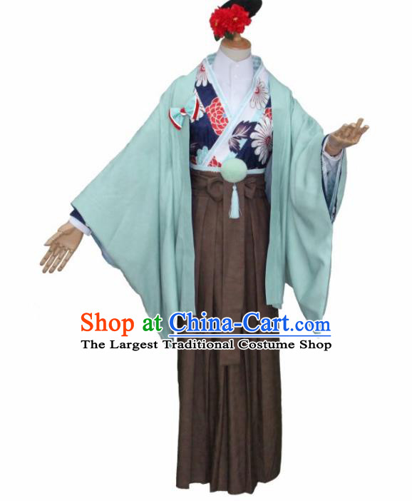 Asian Traditional Kimono Cosplay Costumes Japanese Ancient Furisode Yukata Clothing for Women