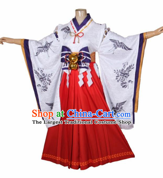 Asian Japanese Traditional Cosplay Geisha Costumes Ancient Yokime Furisode Kimono Yukata Clothing for Women