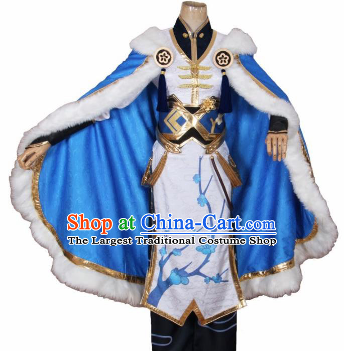 Chinese Traditional Cosplay Swordsman Costumes Ancient Knight Clothing for Men