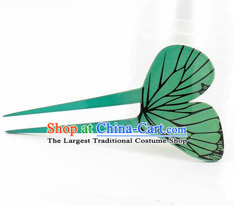 Japanese Traditional Courtesan Green Hair Comb Hairpins Ancient Geisha Kimono Hair Accessories for Women