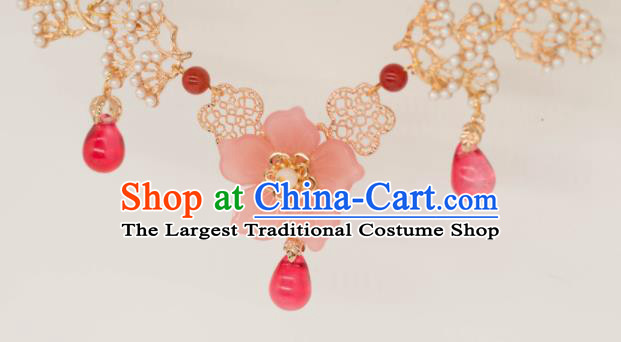 Traditional Chinese Court Necklace Ancient Palace Lady Handmade Necklet Accessories for Women