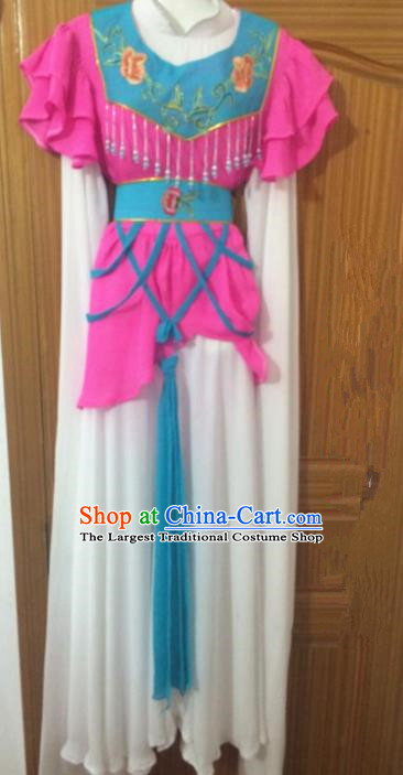 Chinese Traditional Peking Opera Poor Lady Dress Ancient Maidservants Embroidered Costumes for Women