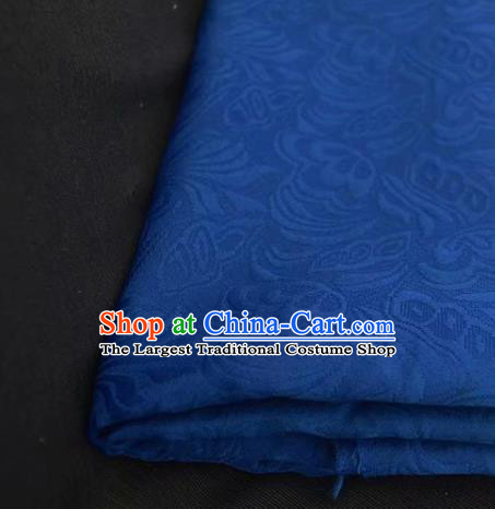 Chinese Royal Blue Brocade Palace Style Traditional Pattern Design Silk Fabric Chinese Fabric Asian Material