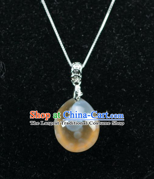 Chinese Traditional Jewelry Accessories Ancient Hanfu Agate Necklace for Women