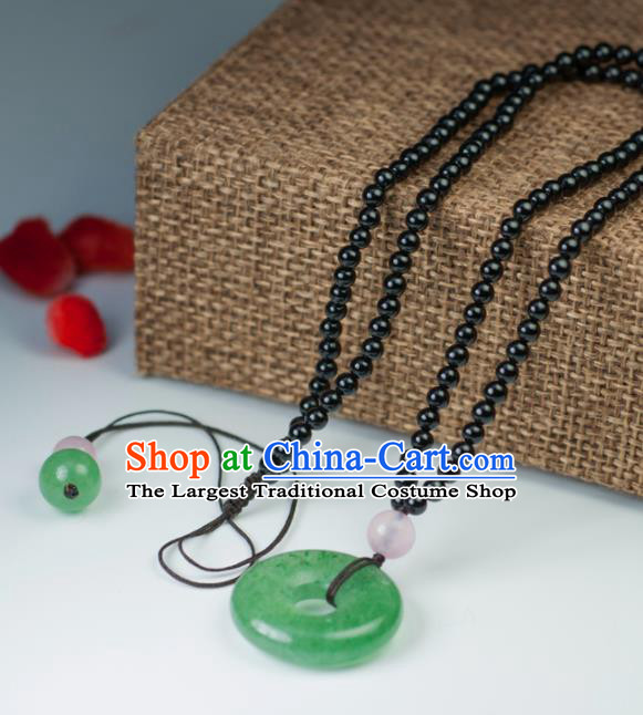 Chinese Traditional Jewelry Accessories Ancient Hanfu Jadeite Necklace for Women